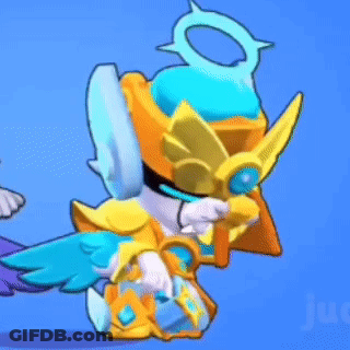 A Cartoon Character Is Wearing A Helmet And Wings . GIF