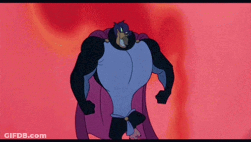 A Cartoon Character Is Wearing A Purple Cape And Mask GIF