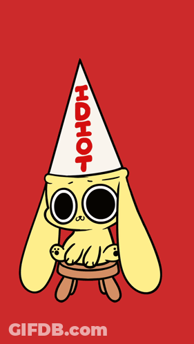 A Cartoon Character Is Wearing A Red Hot Hat GIF