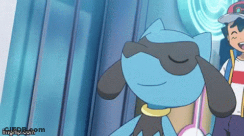 Cartoon Character With Sunglasses Next To Boy GIF