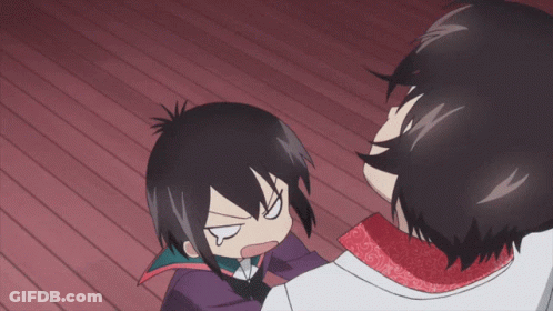 A Cartoon Character Making A Funny Face While Talking To Another Character GIF