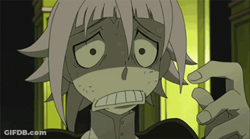 A Cartoon Character Making A Funny Face With A Hand GIF