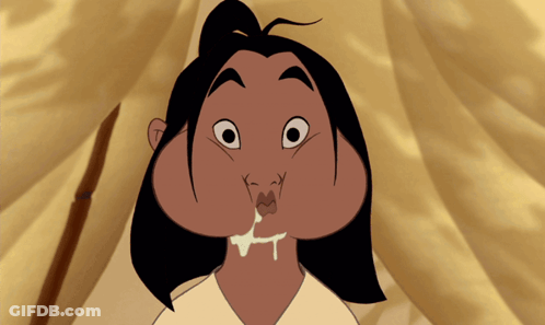A Cartoon Character Making A Funny Face With A White Liquid Coming Out Of His Nose GIF