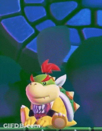 Bowser Sitting On Green Surface GIF