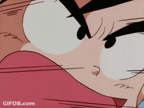 A Cartoon Character Named Goku Is Running With A Sword GIF