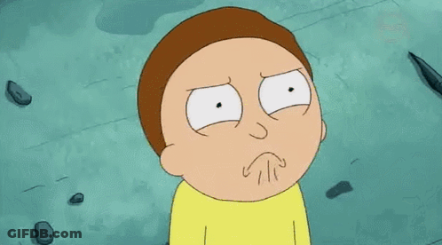 A Cartoon Character Named Morty From Rick And Morty Is Making A Sad Face GIF