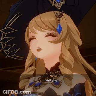 A Cartoon Character Named Navia Is Wearing A Hat GIF
