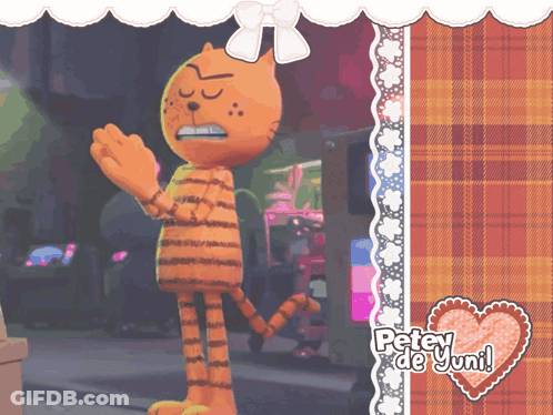A Cartoon Character Named Peter De Yuni Is Standing In Front Of An Arcade GIF