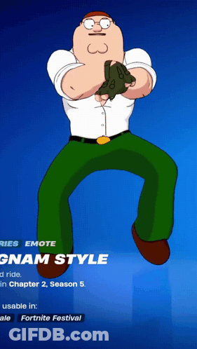 A Cartoon Character Named Peter Griffin Is Holding A Gun In His Hand GIF