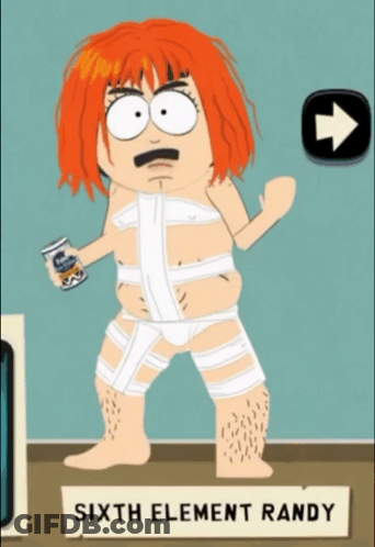 A Cartoon Character Named Sixth Element Randy Is Wrapped In Bandages GIF