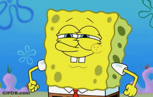 A Cartoon Character Named Spongebob Has A Funny Face GIF