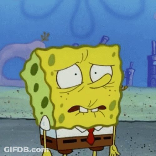 A Cartoon Character Named Spongebob Is Wearing A Tie GIF