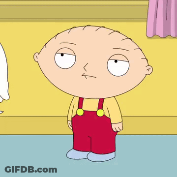 A Cartoon Character Named Stewie From Family Guy Is Holding A Ball . GIF