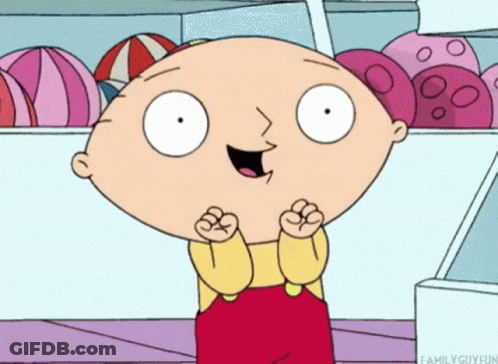 Stewie From Family Guy In Front Of Bowling Alley GIF