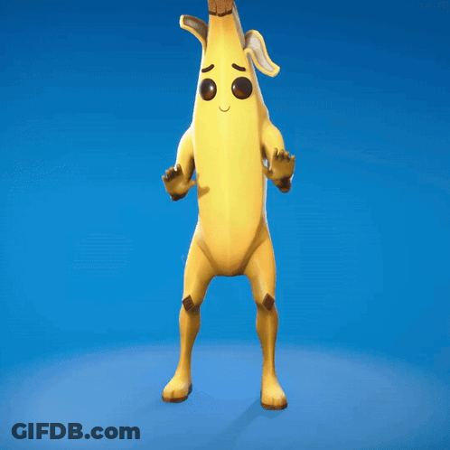 A Cartoon Character Of A Banana With A Sad Face GIF