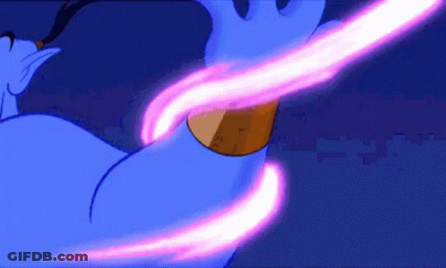 A Cartoon Character 'S Arm Is Glowing With A Pink Light GIF