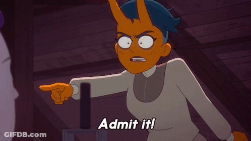 Cartoon Character Saying Admit It And Pointing GIF
