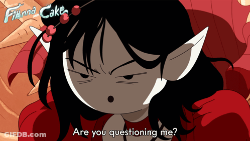 Cartoon Character Asking Are You Questioning Me GIF