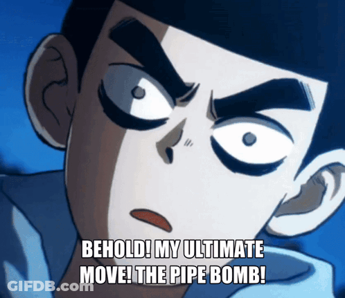 A Cartoon Character Says " Behold My Ultimate Move " GIF