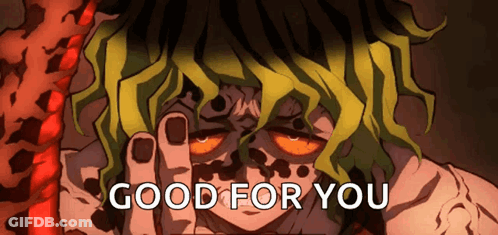 A Cartoon Character Says Good For You With A Hand Covering His Face GIF