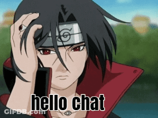 A Cartoon Character Says Hello Chat And Holds His Hand To His Forehead GIF