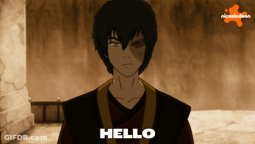 A Cartoon Character Says Hello With A Nickelodeon Logo In The Corner GIF