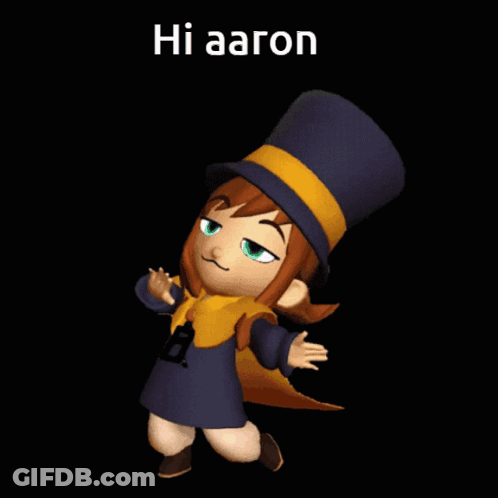 Cartoon Saying Hi Aaron GIF