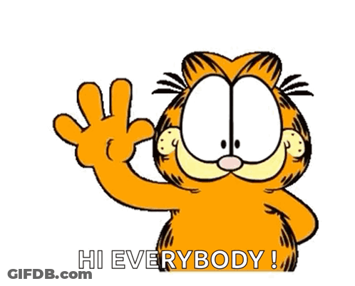 A Cartoon Character Says Hi Everybody And Waves GIF