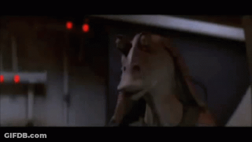 A Cartoon Character Says How Rude In A Star Wars Movie GIF