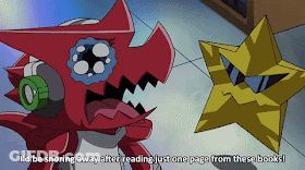 A Cartoon Character Says " I D Be Snoring Away After Reading Just One Page From These Books " GIF