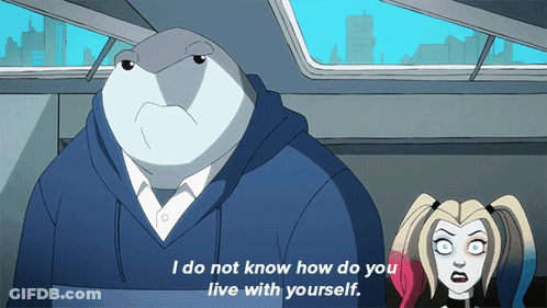 A Cartoon Character Says " I Do Not Know How Do You Live With Yourself .. " GIF