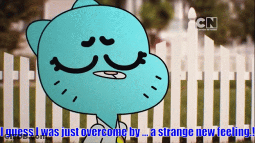 A Cartoon Character Says I Guess I Was Just Overcome By ... A Strange New Feeling GIF