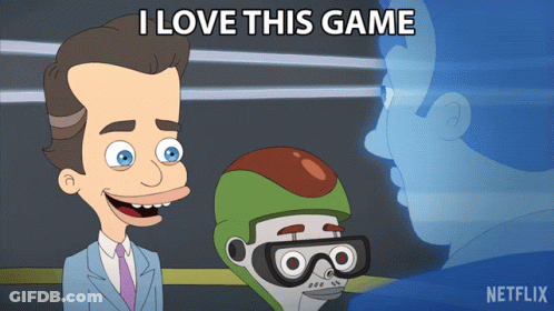 A Cartoon Character Says I Love This Game In A Netflix Ad GIF