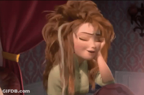A Cartoon Character Says I 'M Awake In A Room GIF