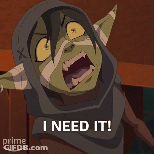 A Cartoon Character Says I Need It In Front Of An Amazon Logo GIF
