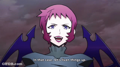 A Cartoon Character Says In That Case Let 'S Leven Things Up GIF