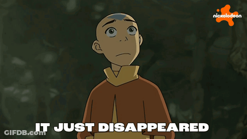 A Cartoon Character Says It Just Disappeared With Nickelodeon In The Background GIF