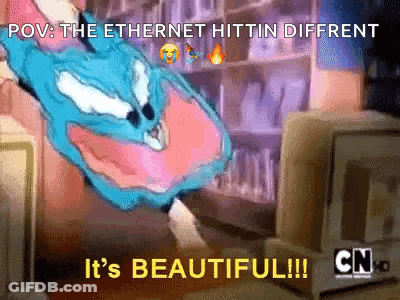 A Cartoon Character Says It 'S Beautiful On The Bottom Of The Image GIF