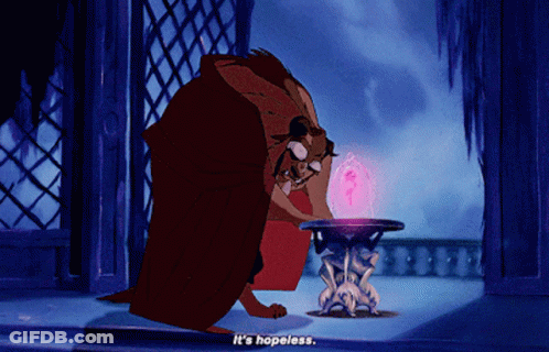 A Cartoon Character Says It 'S Hopeless While Looking At Something GIF