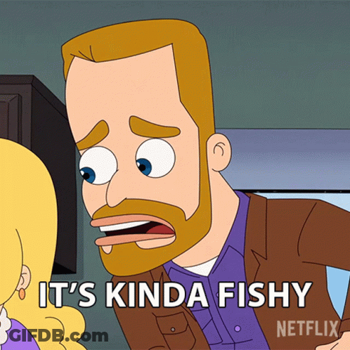 A Cartoon Character Says It 'S Kinda Fishy On Netflix GIF