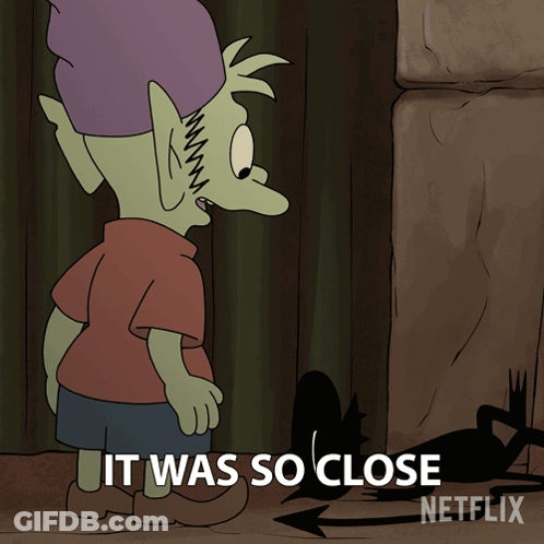 A Cartoon Character Says It Was So Close In A Netflix Ad GIF
