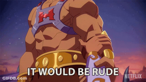 A Cartoon Character Says It Would Be Rude On Netflix GIF