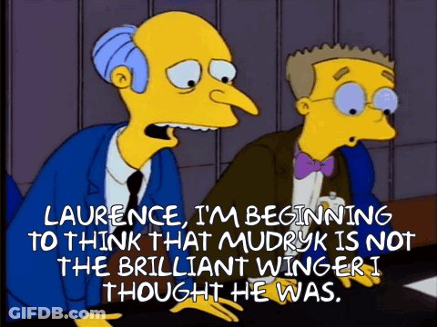 A Cartoon Character Says Laurence I 'M Beginning To Think That Mudryk GIF