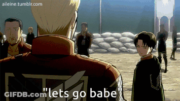 A Cartoon Character Says " Let 'S Go Babe " GIF