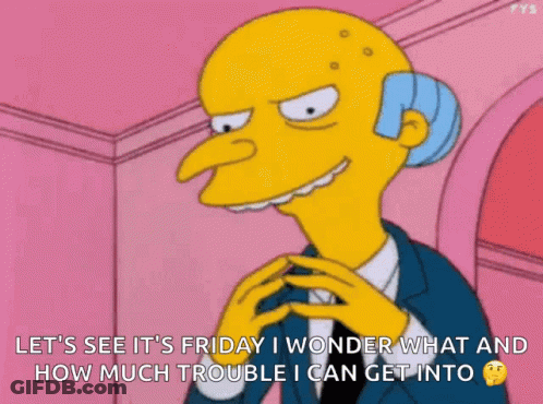 A Cartoon Character Says Let 'S See It 'S Friday GIF