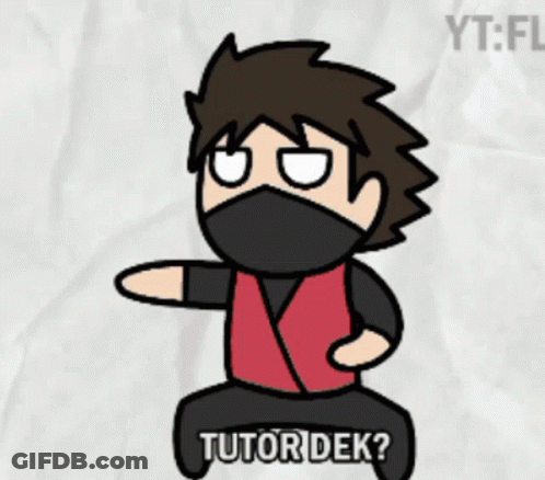 A Cartoon Character Says Mending Maen Pou On A Piece Of Paper GIF