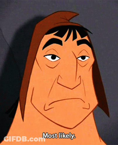 A Cartoon Character Says Most Likely With His Eyes Closed And His Mouth Open GIF