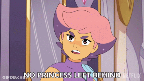A Cartoon Character Says No Princess Left Behind On Netflix GIF