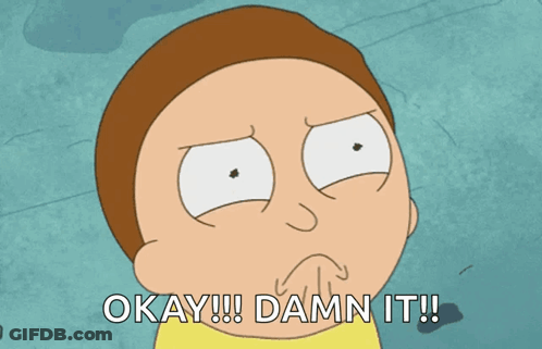 A Cartoon Character Says Okay Damn It With Tears Running Down His Face GIF