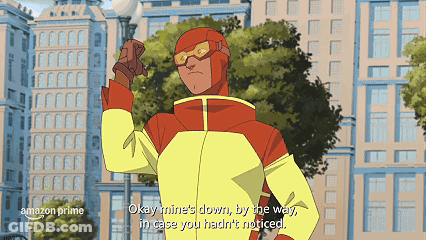 A Cartoon Character Says Okay Mine 'S Down By The Way In Case You Had N't Noticed GIF
